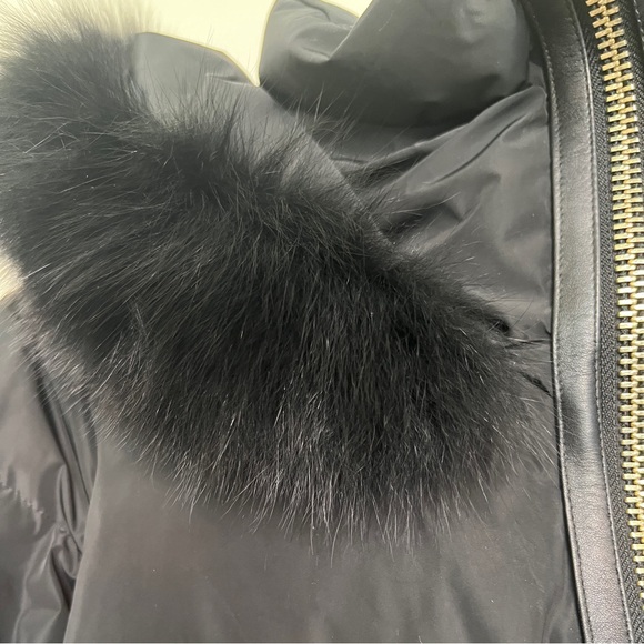 NICOLE BENISTI Series Nakiska Leather Trim Puffer Down Coat - S - Picture 5 of 13